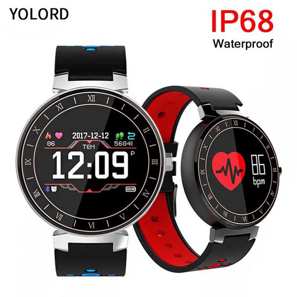 

yolord ip68 waterproof multi running walking swimming larger battery screen sports modes tracker band smart bracelet wristband