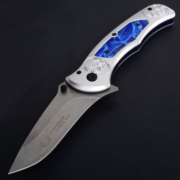 

Strider F53 Flipper Folding Collection Knife 3Cr13MOV 57HRC Blade Outdoor Camping Survival Rescue Pocket Knives 4.8 Inch Closed P569F