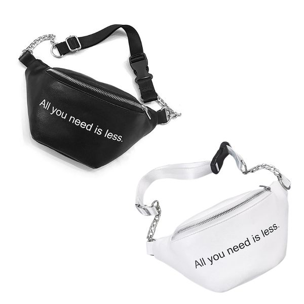 

noenname_ waist pack women fashion waist fanny pack punk chest bum bag zip pouch hip purse travel
