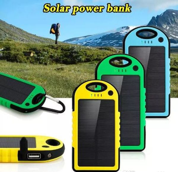

50000mAh Solar power bank waterproof shockproof Dustproof portable Solar powerbank External Battery for Cellphone iPhone 8 7Plus samsung s8