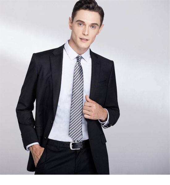 

2018 fashion new solid men suits custome homme 2 pieces(jacket+pants+tie) wedding prom custom made slim fit blazer for man, White;black
