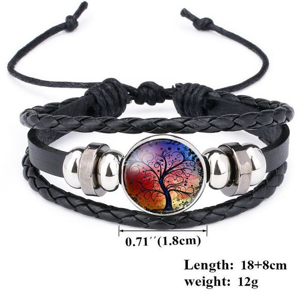 

noosa chunks tree of life snap button bracelet fit 18mm snap buttons jewelry multilayer snap leather statement bracelets, Golden;silver