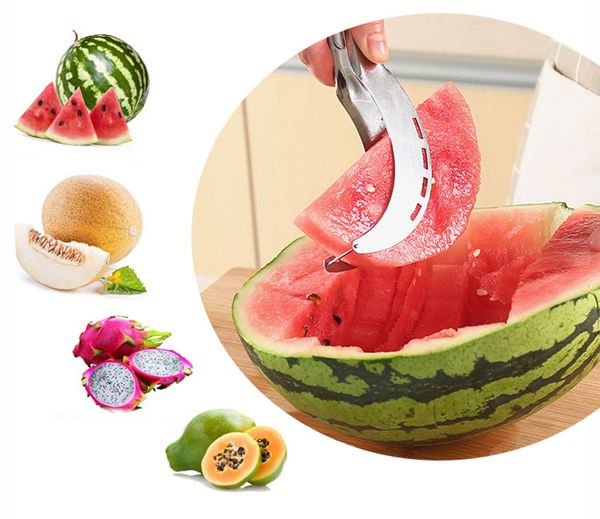 

20*2.5cm watermelon slicer melon cutter knife fruit segmentation watermelon corer cantaloupe slicer scoop double-blade dhl