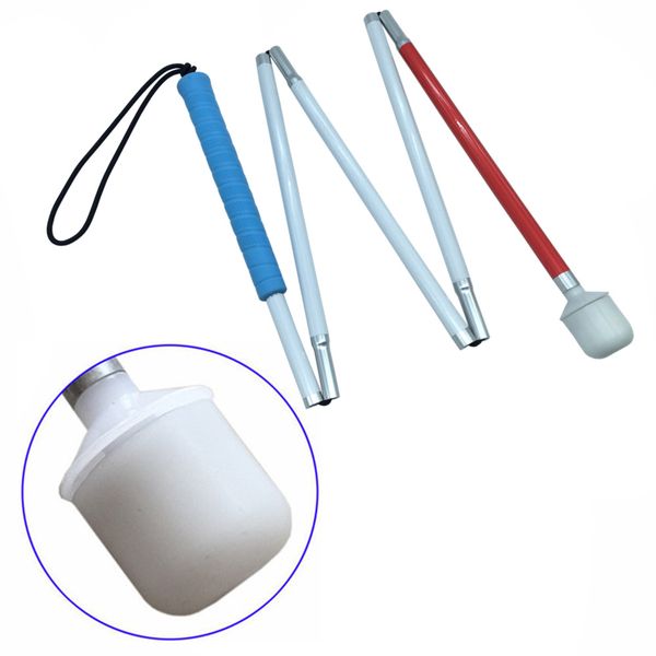 

blue handle, 105cm-155cm, aluminum mobility folding cane for the blind (folds down 5 sections
