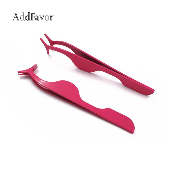 

addfavor 2pcs false eyelash curler tweezers makeup tools eye lashes applicator eye lash aid clip forceps beauty makeup cosmetic