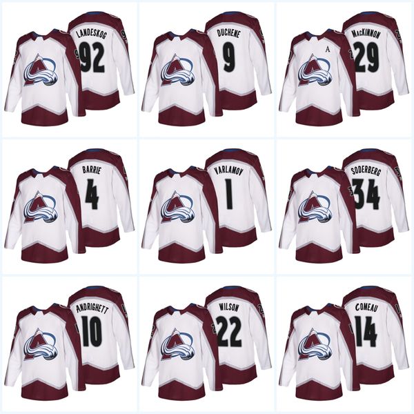 

Youth 100th Patch 33 Patrick Roy 2018 Colorado Avalanche Semyon Varlamov Nathan MacKinnon Gabriel Landeskog Matt Duchene Ice Hockey Jerseys
