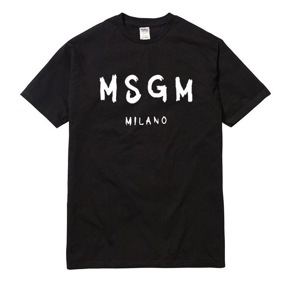 

лето женщины msgm футболка пара бренд письмо печатных топы tee повседневная хлопок с коротким рукавом o-образным вырезом футболка черный раз, White