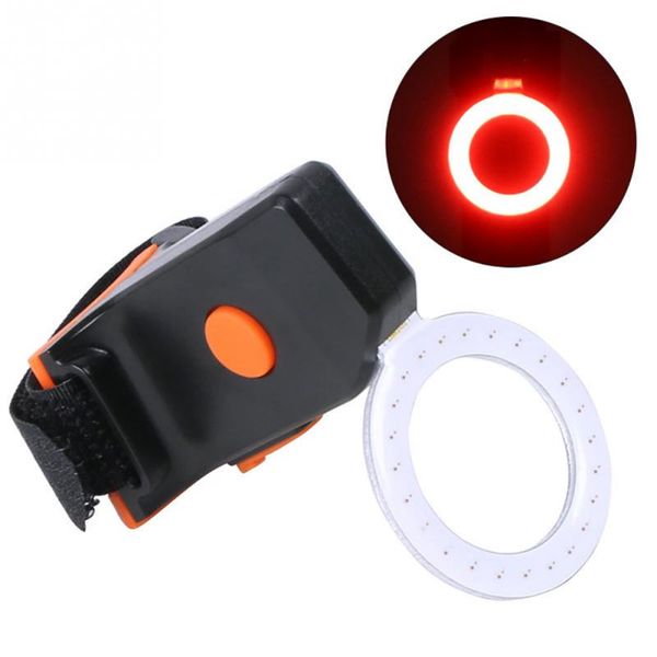 

high-brightness led seat back heart round shaped safety warning bike taillight 5 modes cycling mountain bike tail light