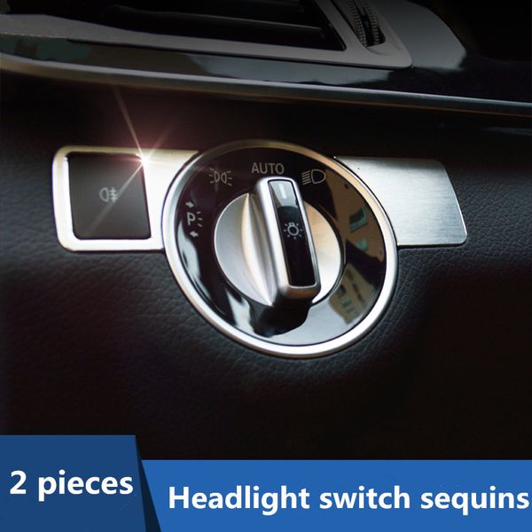 

Переключатель фар из алюминиевого сплава блестки украшения наклейки для Mercedes Benz