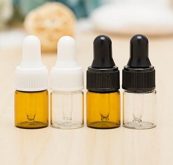 

2ml amber small glass dropper bottles for essential oil perfume tiny empty portable sample bottle refillable essential oil