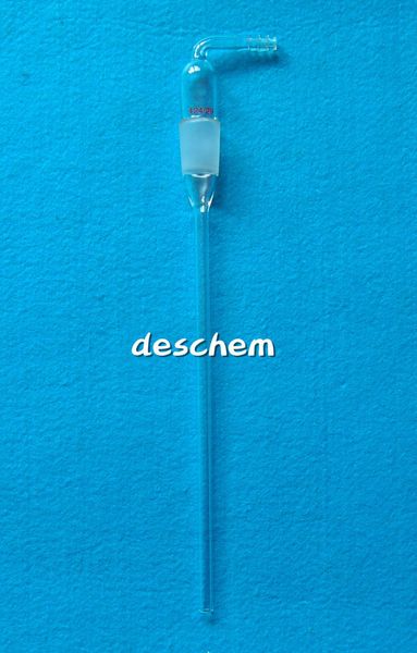 

24/29 glass long-stem hose inlet adapter,90 bent airway tube