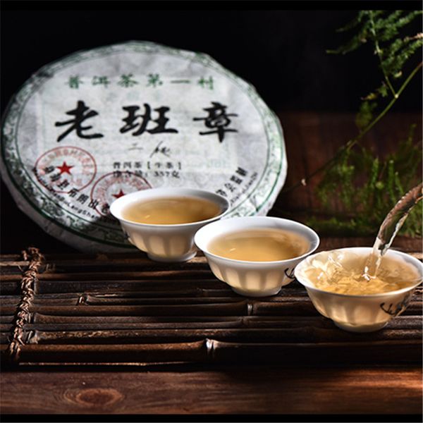 

raw pu er tea cake green food Yunnan menghai puer tea 357g chinese sheng cha puerh tea health care