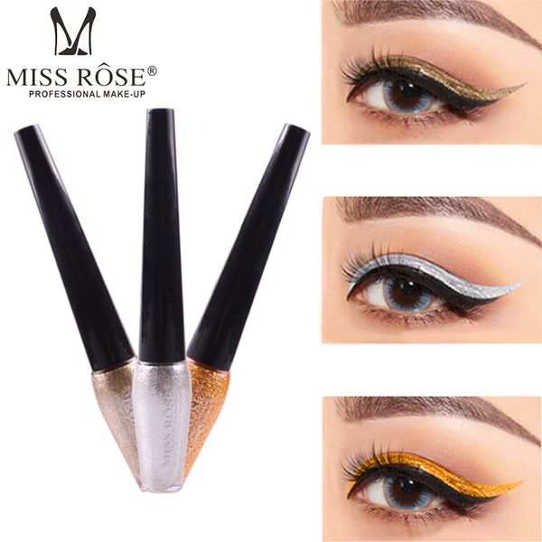 

colourful party eyes make up create brilliant eyes long lasting and sparkling miss rose glitter liquid eyeliner 6 colors
