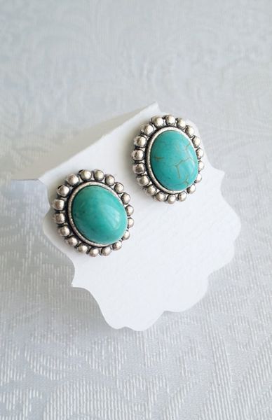 

fashion green stone stud earrings antique silver plated earrings blue stone stud earrings for women wholesale ing, Golden;silver