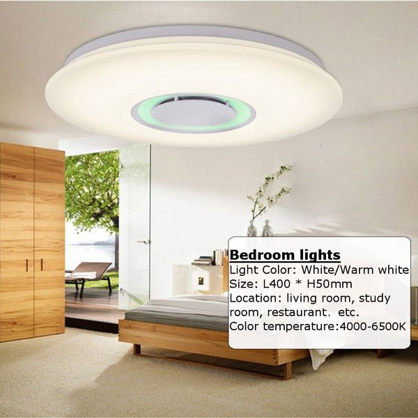 Smuxi App Remote Ceiling Lighting With Bluetooth Speaker Smart Led Lamp Music Light Modern Ceiling Lights For Kids Room Spot Led