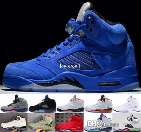 

2018 men 5 red royal suede blue white grape cement olympic og black metallic oreo man basketball shoes 5s sports sneakers size 8-13
