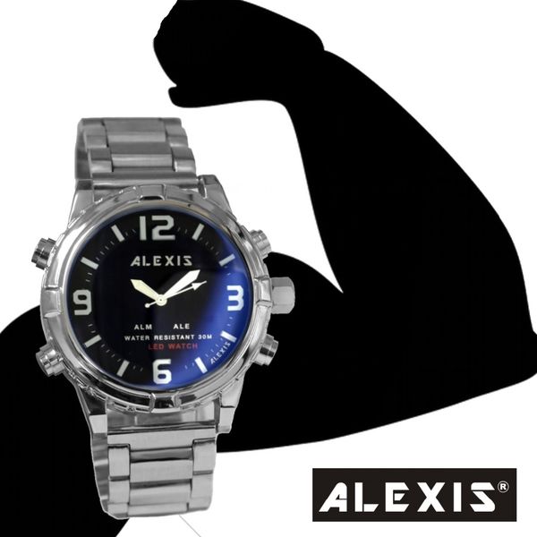 

alexis brand stainless steel watches, Slivery;brown