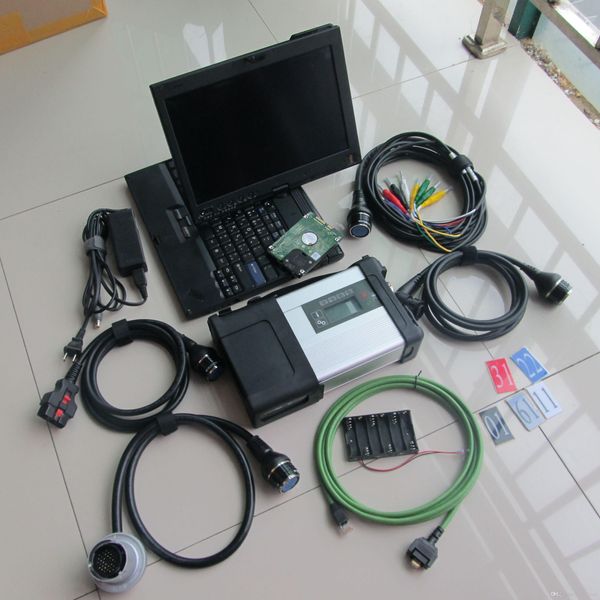 Диагностический инструмент mb star c5 для легковых и грузовых автомобилей, жесткий диск 320 ГБ с ноутбуком X200t, 4g, сенсорный экран, ПК, профессиональный сканер