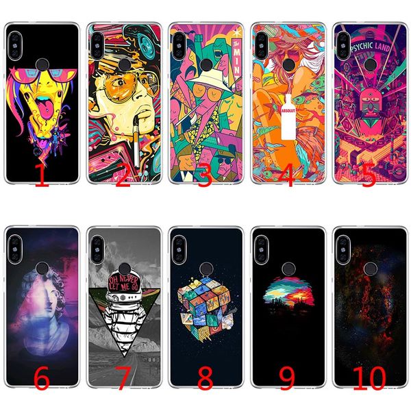 Handy Hullen Selber Machen Psychedelic Art Soft Silikon Tpu Hulle Fur Xiaomi Redmi Note 4x5 Pro 6 Pro 5a 4a S2 5 Plus Abdeckung Huawei Handy Hullen