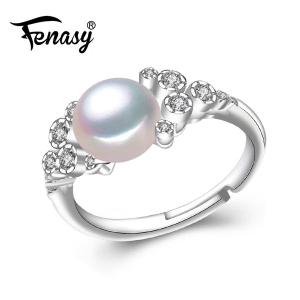 

fenasy engagement ring,pearl jewelry,flower rings for women,925 sterling silver ring,beads and gemstone ring female,fine jewelry, Golden;silver