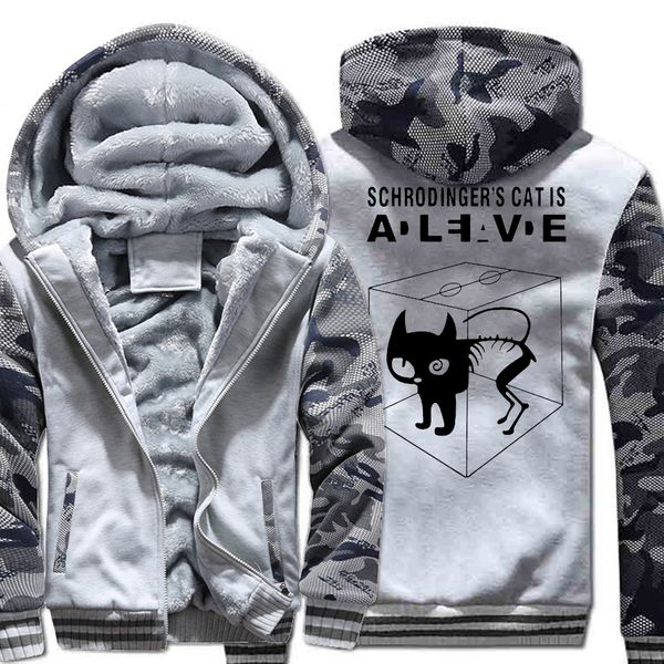 

fashion hoodie men 2017 new winter thick hoody jackets men print the big bang theory schrodinger's cat streetwear sweatshirt, Black