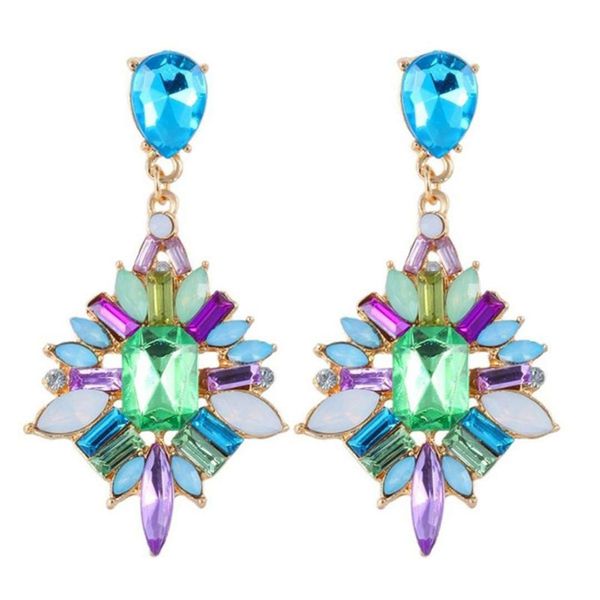 

chaomo мода универсальный смолы горный хрусталь серьги темперамент капли воды ювелирные изделия знакомства носить соответствия, Silver