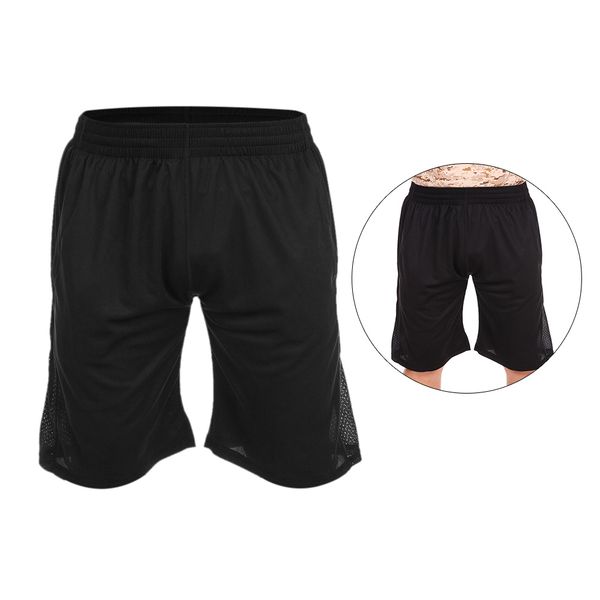 

lixada summer quick dry gym sports shorts crossfit men football fitness workout jogging running shorts active wear with pockets, Black;blue