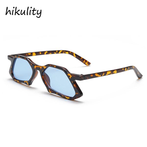 

unique alien designer leopard frame sunglasses women 2018 luxury vintage gothic glasses for men unique polygon glasses female, White;black