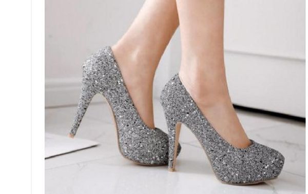 

send waterproof table fine heel high heel single shoes women shoes, Black