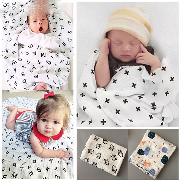UK Newborn Baby Kids Muslin Swaddle Soft Sleeping Blanket Infant Wrap Bath Towel