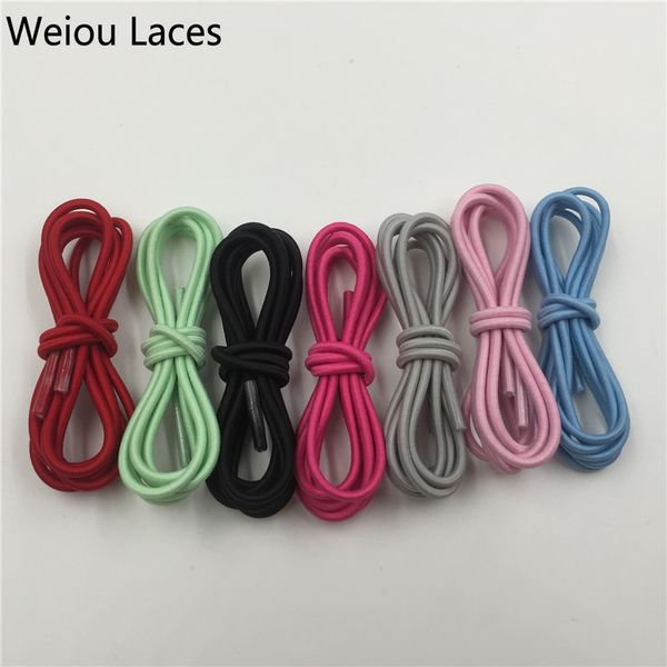 

weiou multi colored elastic shoelace for running shoe jogging shoe decorations colorful fashion round shoestrings for women kids men shoe, White;pink