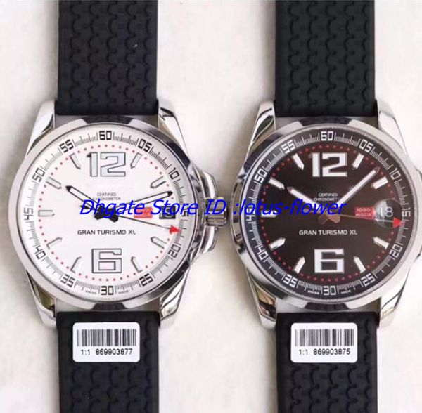 

V6 New Top Mens Automatic Eta 2824 Watch Date Men Chronometer Rubber 168457 Swiss Watches Power Reserve Turismo Sapphire Gran XL Wristwatch