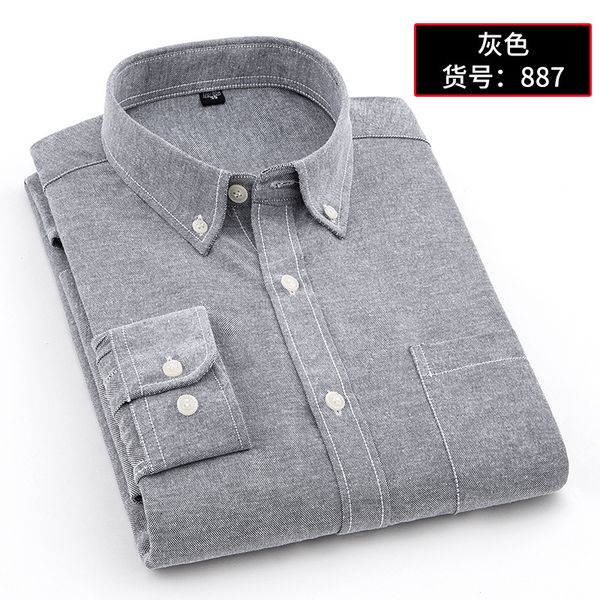 

2018 mens long sleeve solid dress shirt with left chest pocket high-quality male casual regular-fit button down shirts, White;black