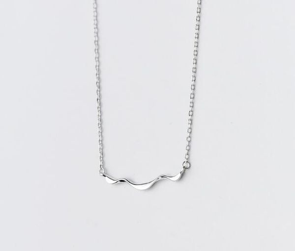 

1pc 100% real. 925 sterling silver fine jewelry twisted waterwave necklace pendant charms gtlx1599