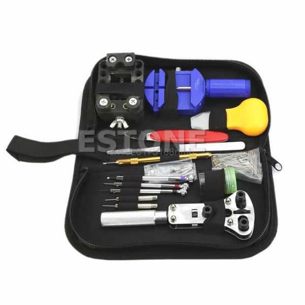 

144 pcs watch repair kit case opener pins link remover spring bar tool set new