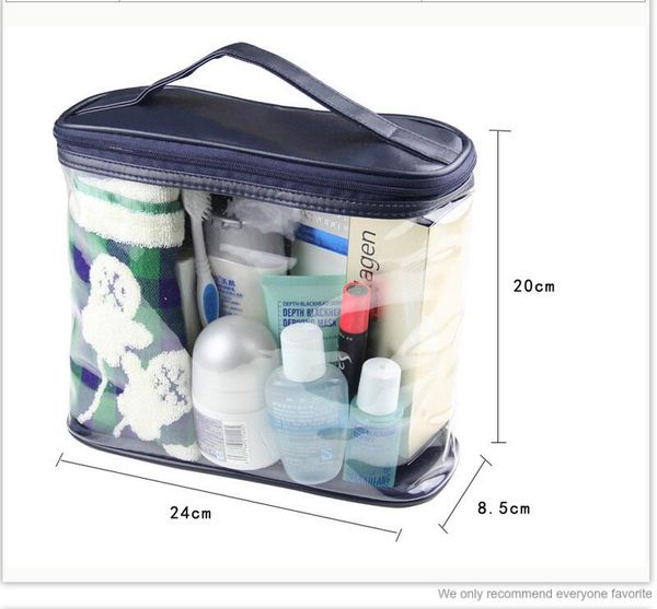 

waterproof transparent cosmetic bag women portable toiletry kits cosmetic organizer brand make up bags fast shipping 100pcs