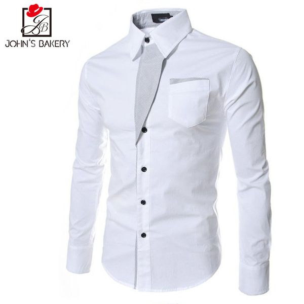 

new brand 2017 dress shirts mens striped shirt cotton slim fit chemise long sleeve shirt men model shirts white plus size 3xl, White;black