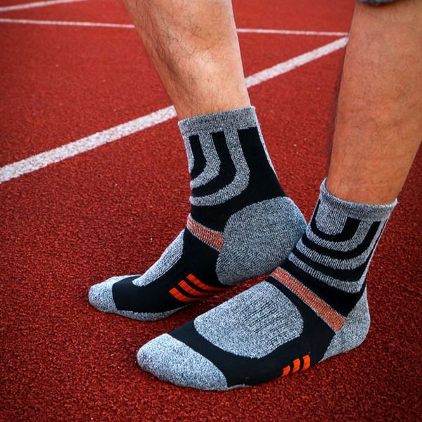 

designer 1 lot =5 pairs cotton compression thick socks for man trekking formal work male socks meia contrast color brand fit eu39 -45, Black