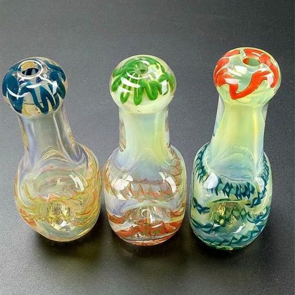 2019 New 10cm Colorful Glass Pipe Smoking Pipes Handmade Pretty