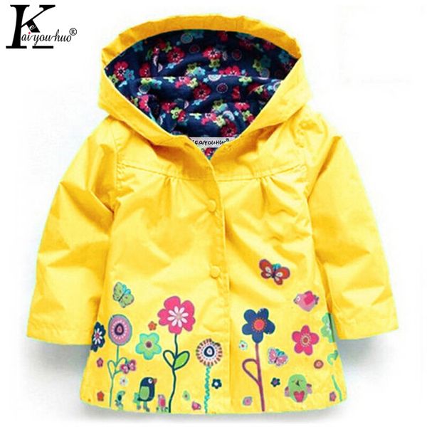 Осенняя ветровка пальто для девочек Куртки для девочек Детская одежда Дорожный водонепроницаемый пальто для девочек Верхняя одежда Куртки для детской одежды