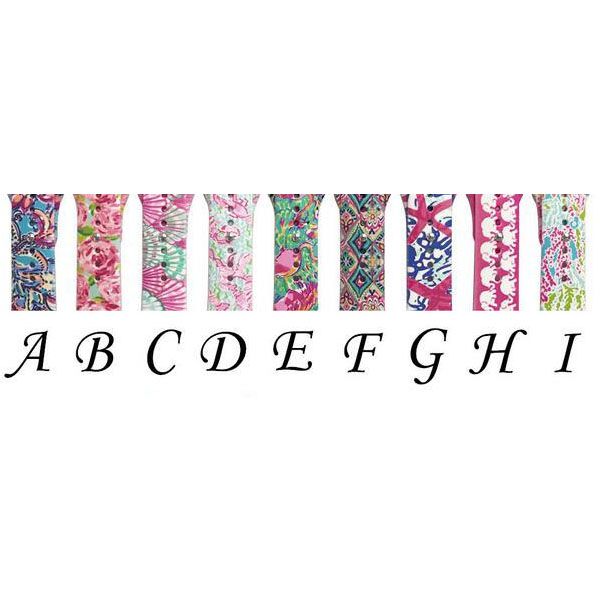 

Lilly Inspired Pulitzer For Apple Watch Band,Soft Silicone Woman Patterned Style Replacement Strap Wrist Band for Apple Watch Series 2/3/4