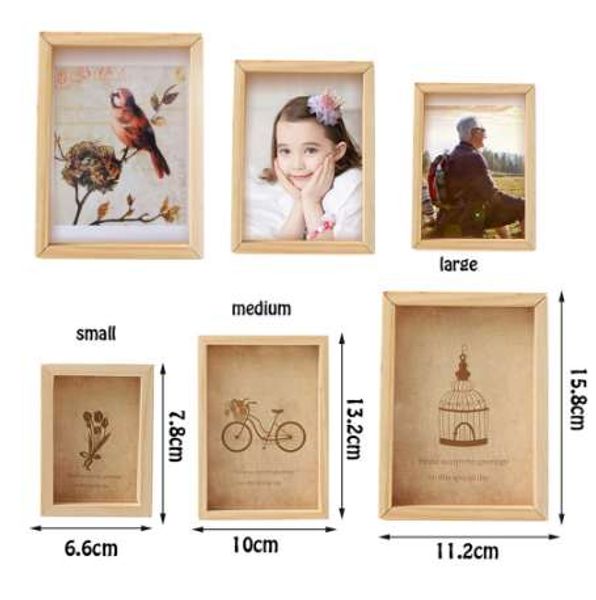 Семья Винтаж Multi Photo Frame Онлайн Домашний Декор Художественные Деревянные Свадьбы Мини Фотографии Рамки Винтаж DIY Семья Рамка Домашний Декор