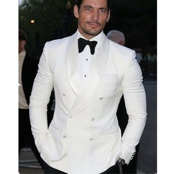

casual white linen suits summer ternos masculinos slim fit wedding suits grooms tuxedos 2pieces mens beach groomsmen suit, White;black