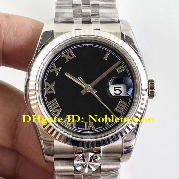 

6 color eta 3135 automatic movement watch luxury dateju t 116234 men 904l teel jubilee black roman dial 36mm watche