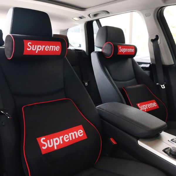 

Car Neck Pillow And Lumbar Pillow Headrest Cushions For Car in seat cushions cover in car seat covers memory cotton