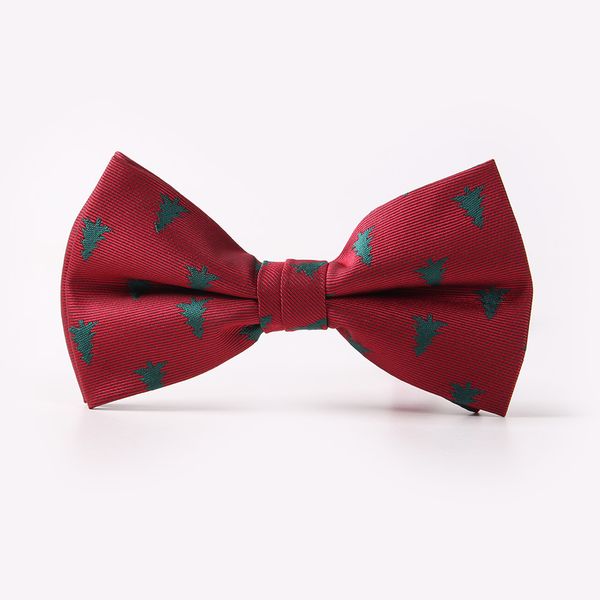 

newly christmas bow tie men holiday christmas tree snowflake bow tie adjustable wedding prom solid colors plain silk 6 colors wholesale, Black;gray