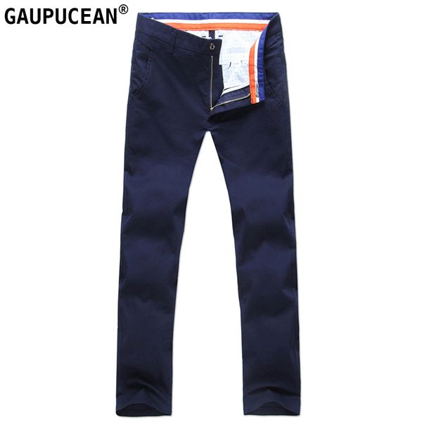 

men ankle length trousers 95% cotton summer breathable thin soft khaki grey blue red slim male young man pencil ninth pants, Black