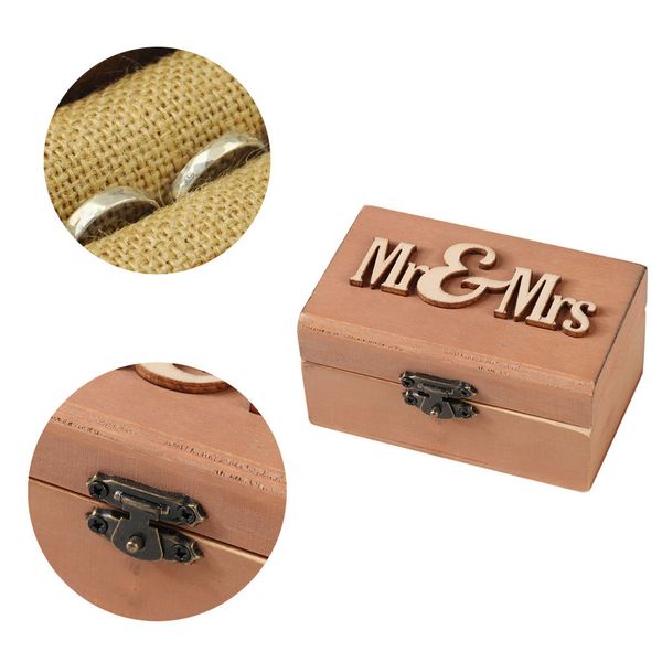 

personalized wedding ring bearer box custom name date wood rustic retro engraved wedding ring holder love heart engagement box