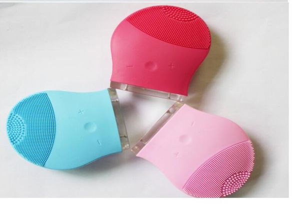 

sonic silicone deep clean facial cleanser vibration cleaning pulsating brushes silica gel cleanser electric face massager for skin care