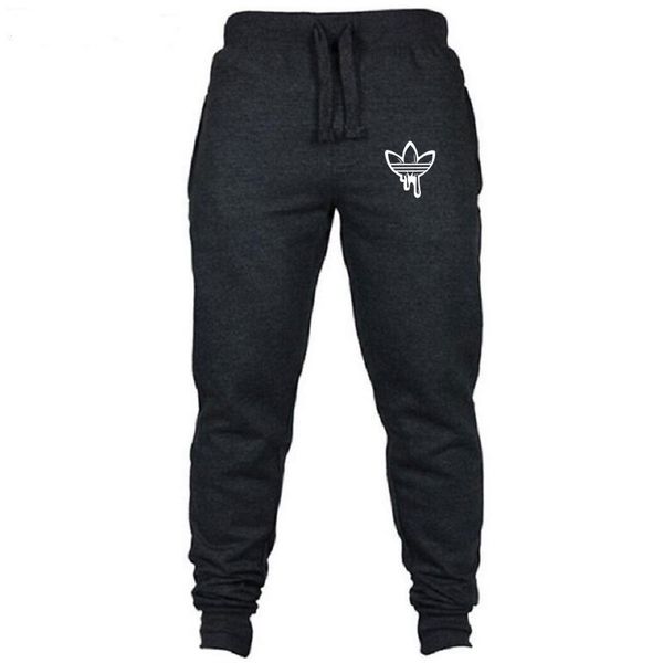 

2018 fall men's black doodle print trousers jogger men's pants casual slim fit fitness sweat.pants